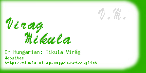 virag mikula business card